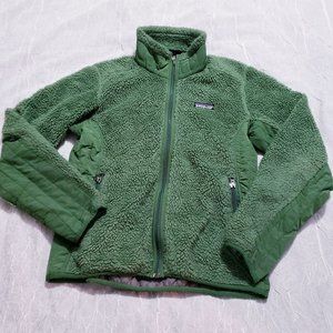 Patagonia Deep Pile Fleece Full Zip Jacket Green